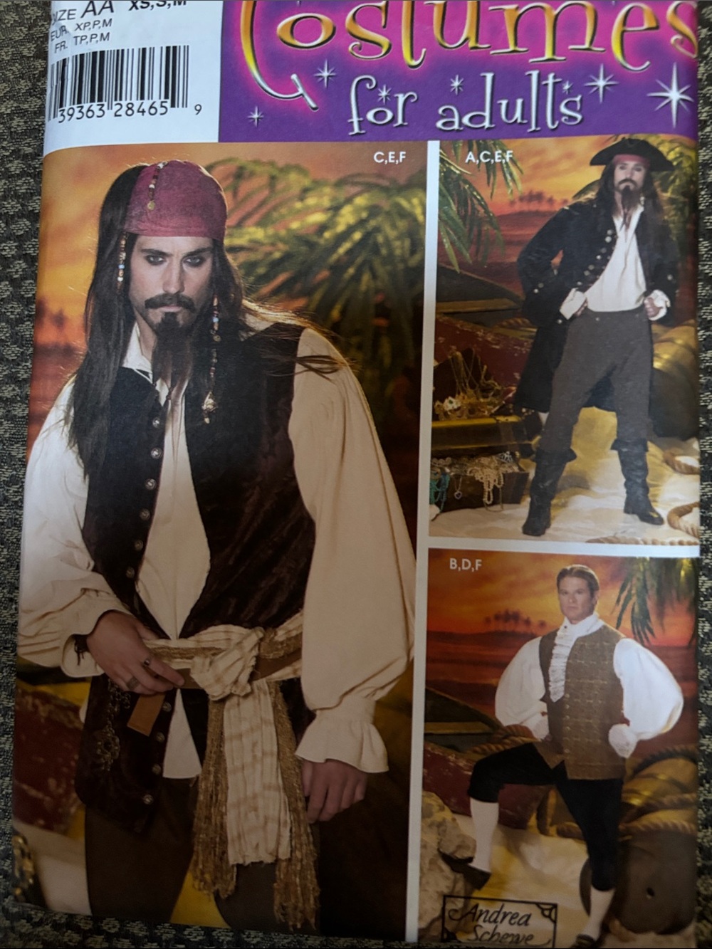 Simplicity Men's Pirate Costume pattern